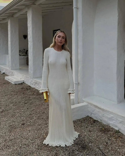 Women Lace-Up Maxi Dress