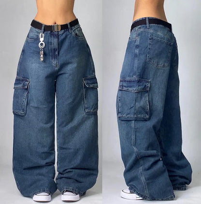 Y2K Vintage Baggy Cargo Jeans