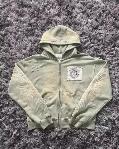 Vintage Hip Hop Zip Hoodie