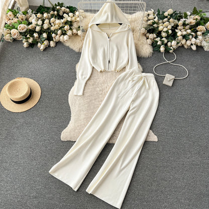 Casual Zipper Two-Piece Set