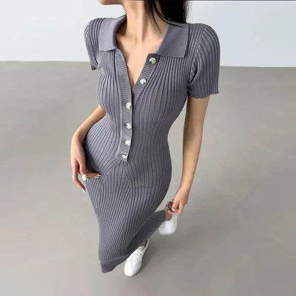 Knitted Mermaid Ruffle Dress