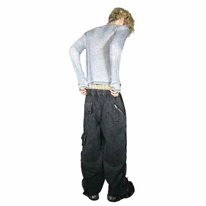 Y2K Vintage Baggy Cargo Jeans