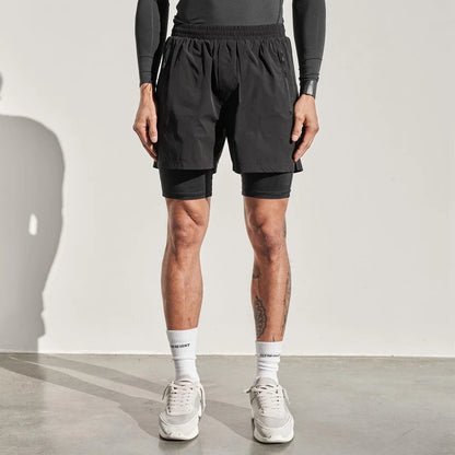 Men’s Zipper Pocket Fitness Shorts