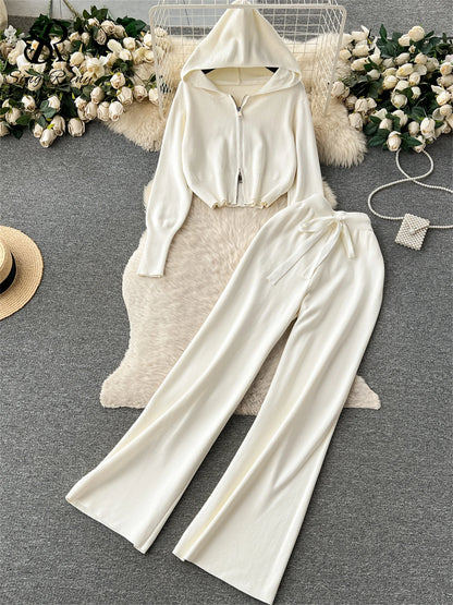 Casual Zipper Two-Piece Set