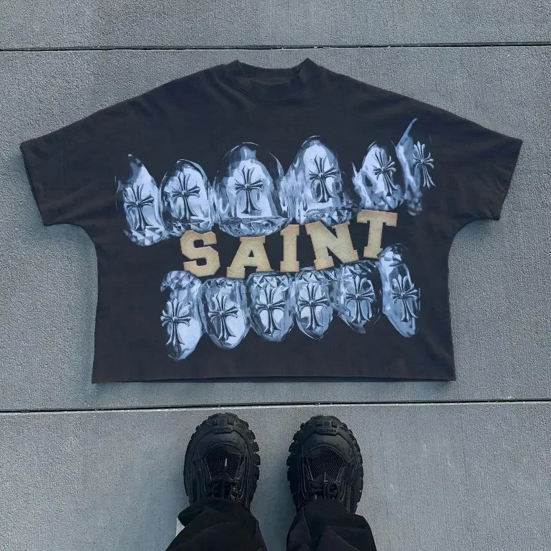Vintage Cropped Graphic T-Shirt