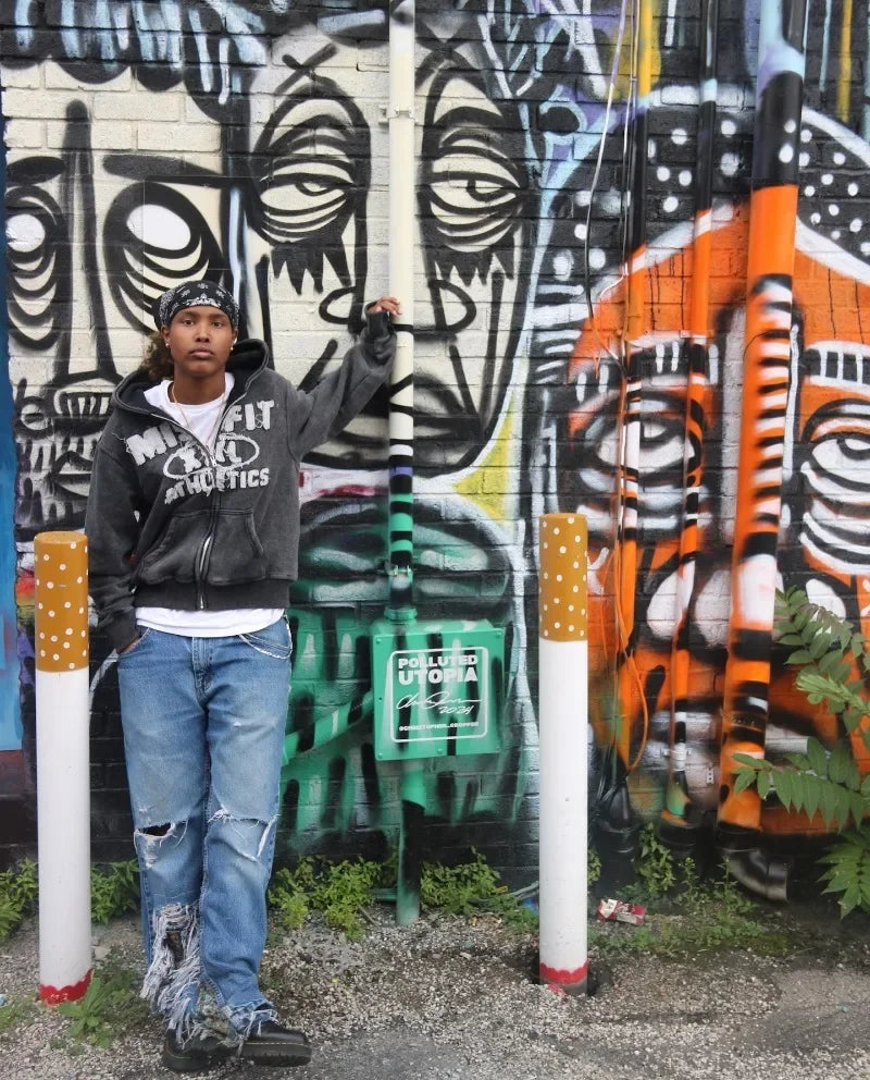 Vintage Hip Hop Zip Hoodie