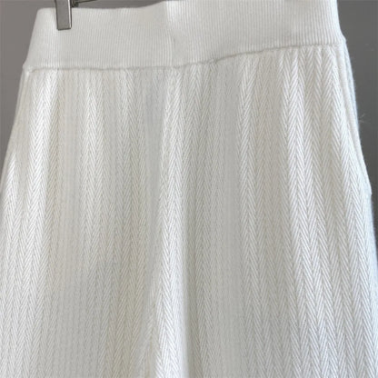 Cashmere Zipper Cardigan Set