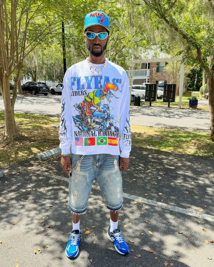 Y2K Hip-Hop Cartoon Top