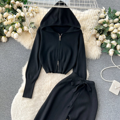 Casual Zipper Two-Piece Set