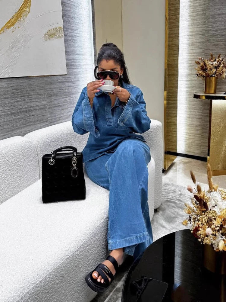 Two-Piece Denim Set