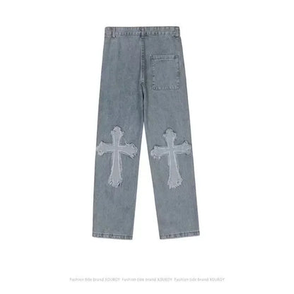 Y2K Streetwear Denim Trousers