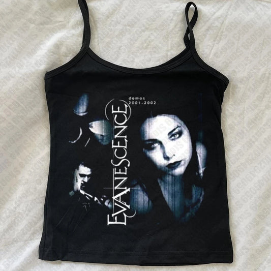 Women Gothic Punk Crop Top