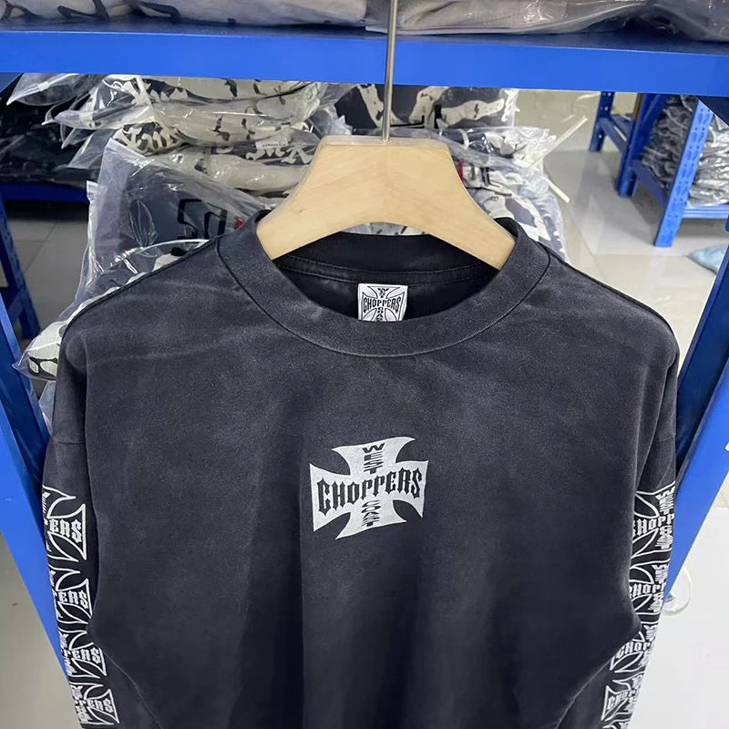 Cross Logo Choppers Long Sleeve T-Shirt