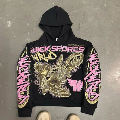 Retro Gothic Motorcycle Hoodie