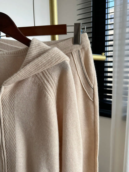 Hooded Cardigan Set