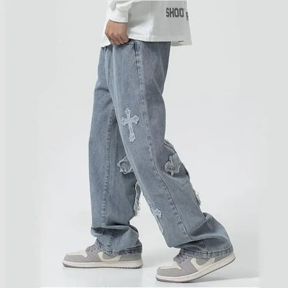 Y2K Streetwear Denim Trousers