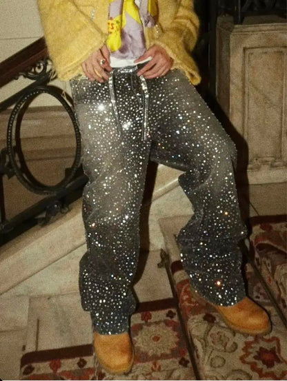 Sequin Rhinestone Jeans
