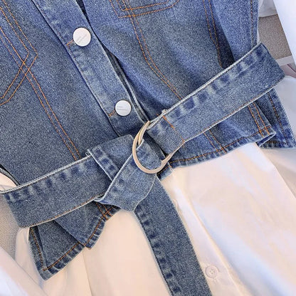 Two-Tone Denim Shirt