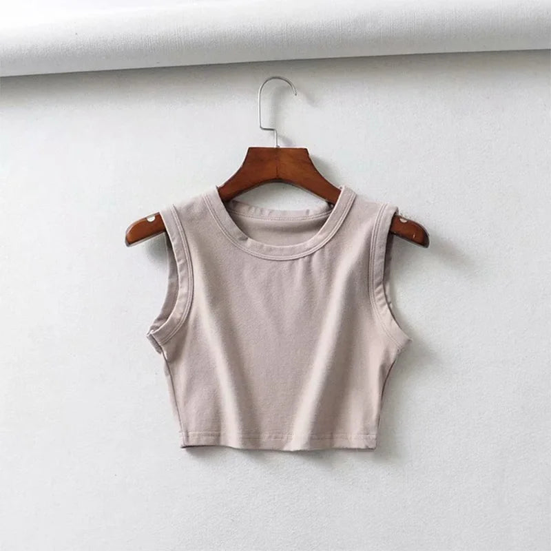 Vintage Crop Sleeveless Top
