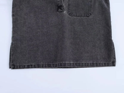 Two-Piece Denim Streetwear Outfit