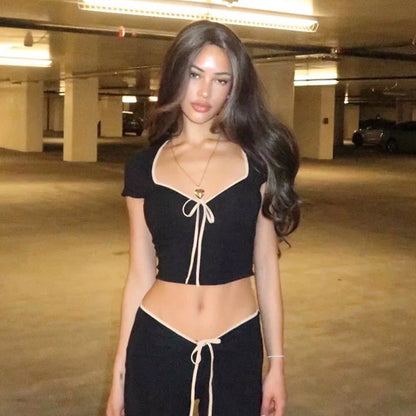 Y2k Bow Crop Top