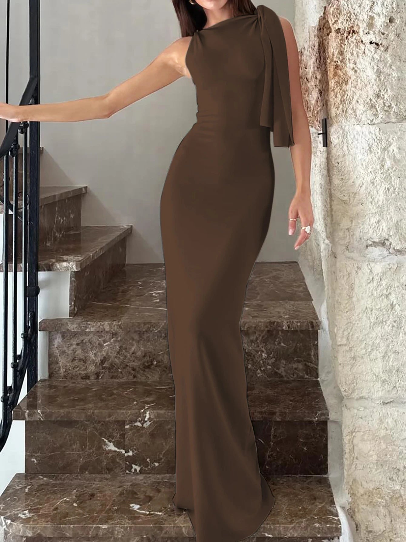 Y2K Bodycon Maxi Dress