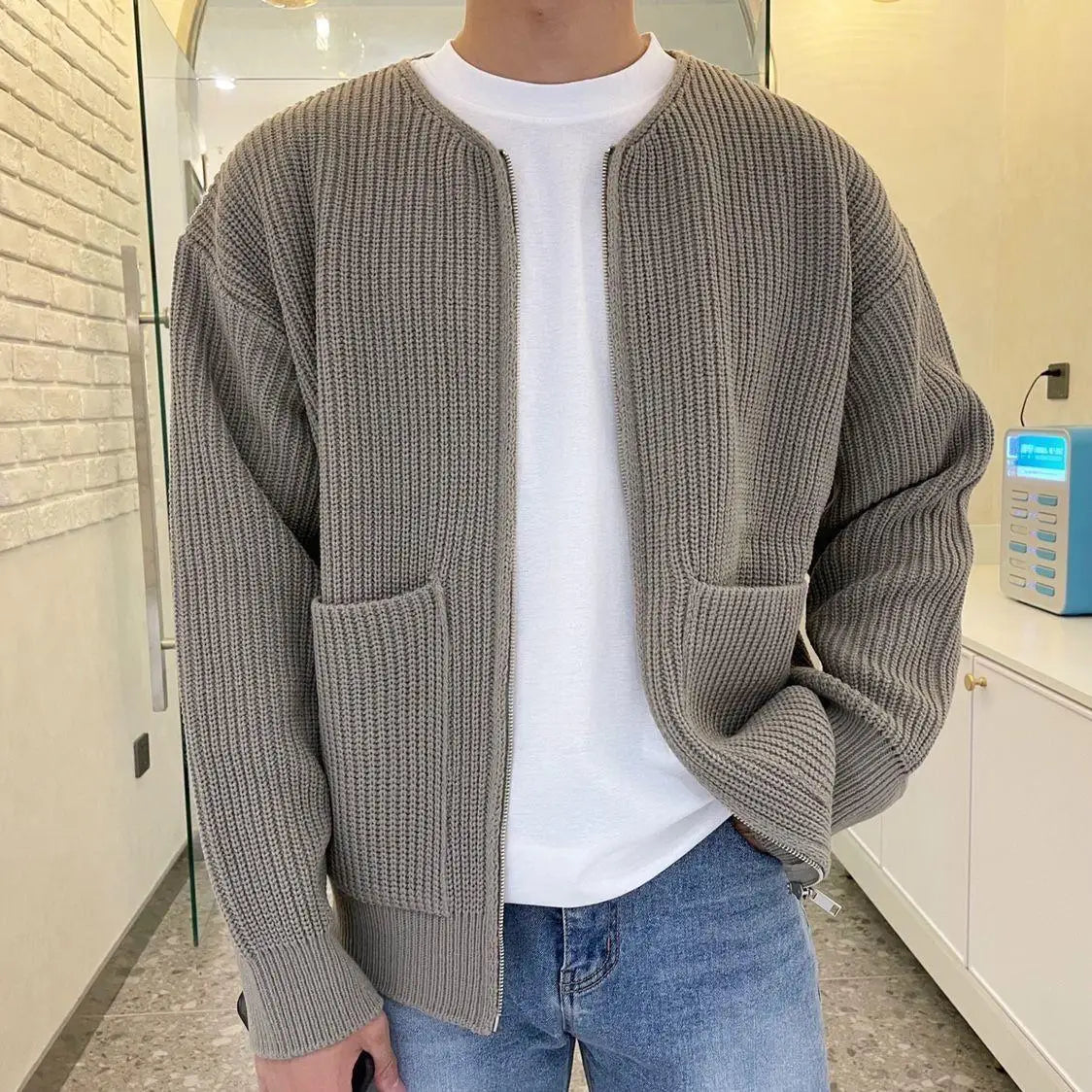 Men Zipper Sweater