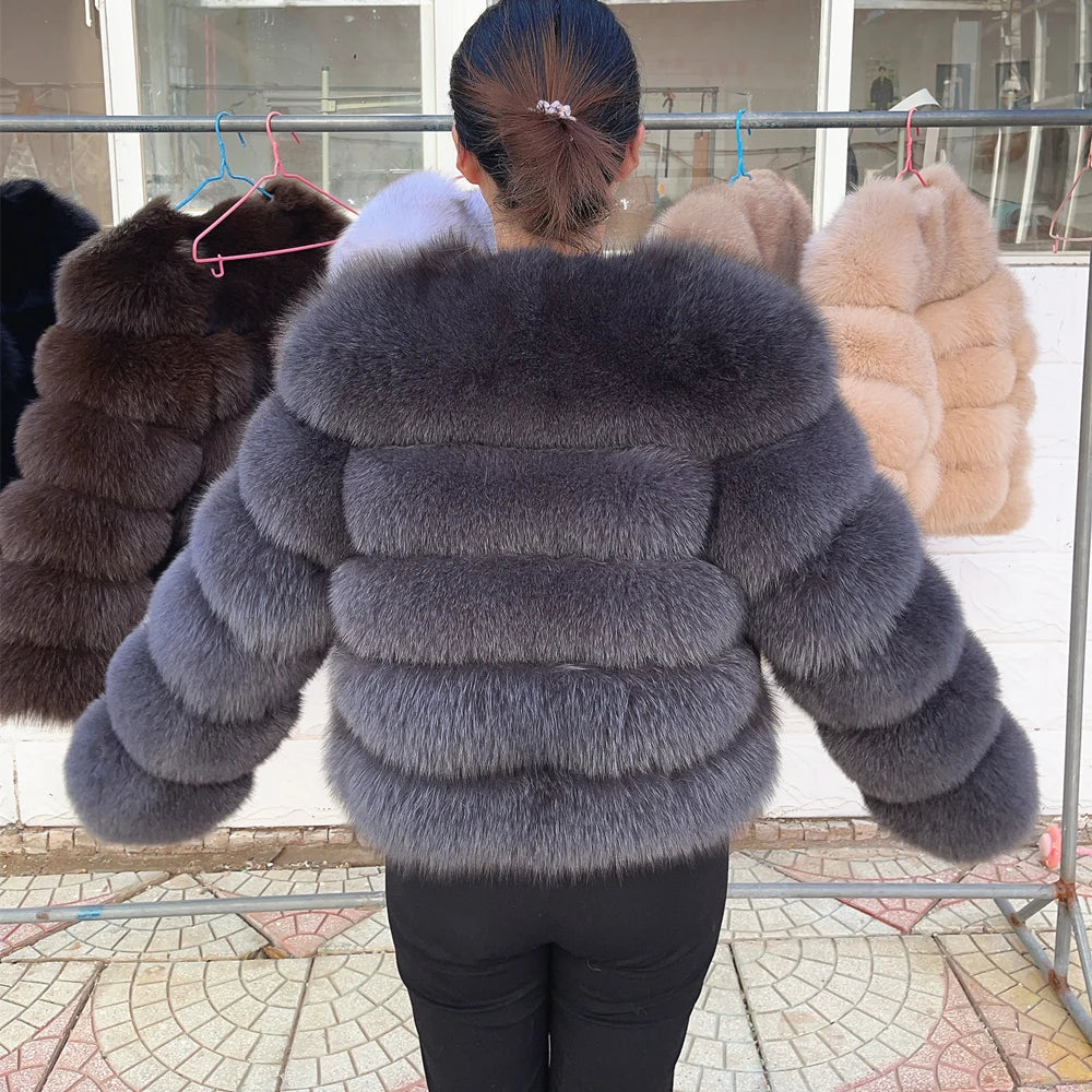 Fox Fur Coat Real Jacket