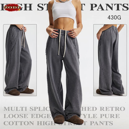 Retro Distressed Washed Sweatpants