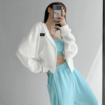 Y2K Hooded Zipper Sweatshirt