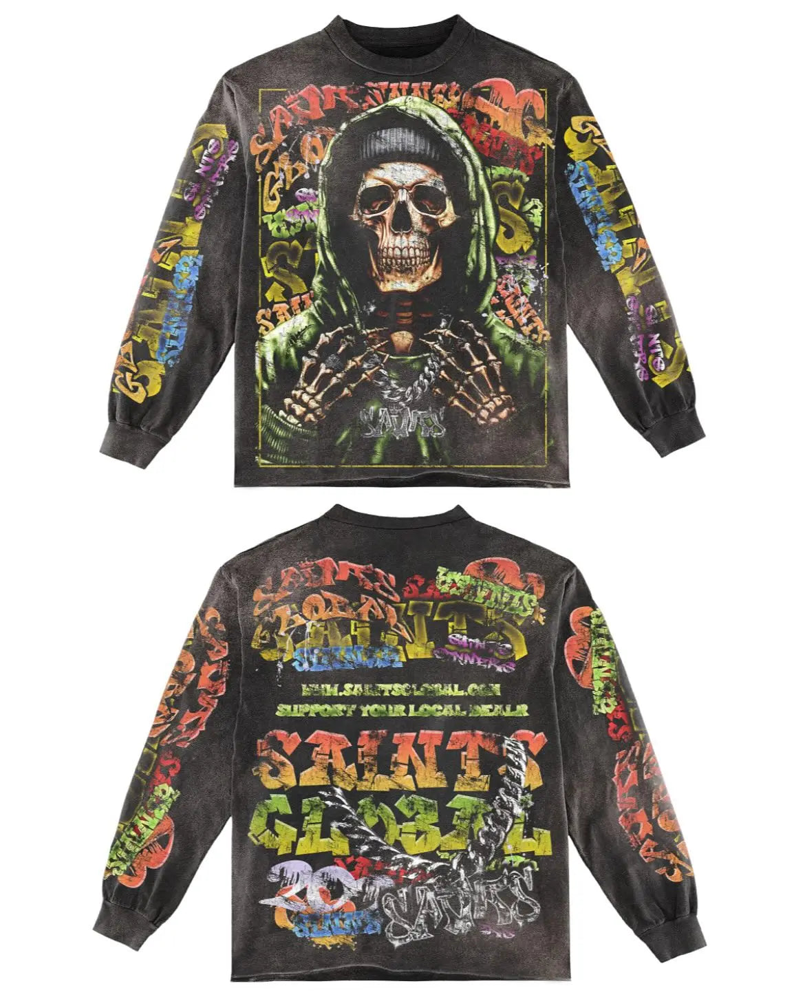 Y2K Skull Graphic Shirt