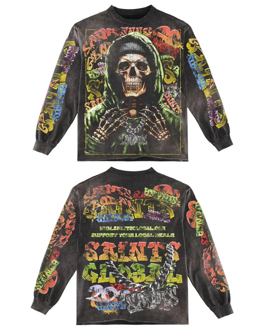 Y2K Skull Graphic Shirt