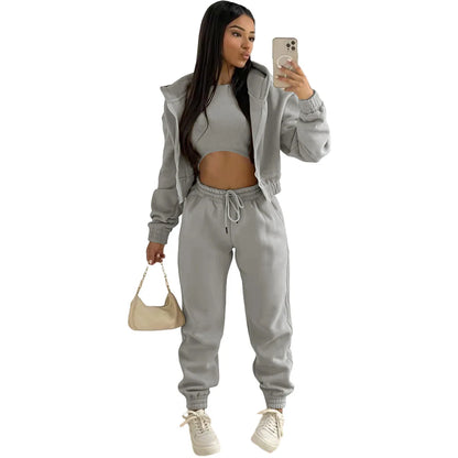 Women Sportswear Fleece Set