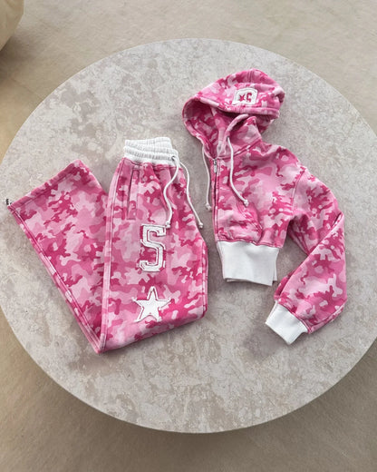 Women Camouflage Two-Piece Set