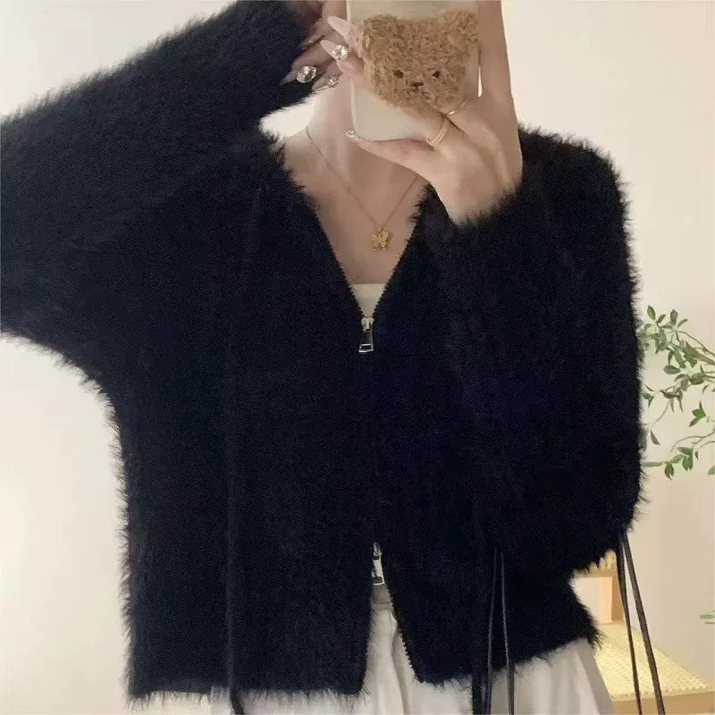 Women Zip-Up Cardigan
