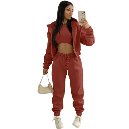 Women Sportswear Fleece Set