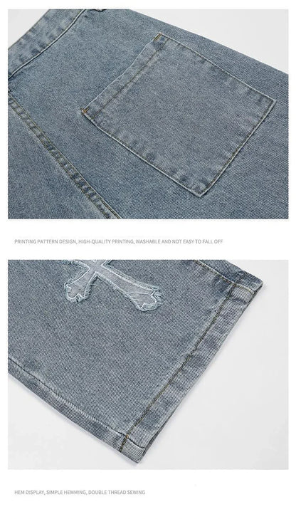 Y2K Streetwear Denim Trousers