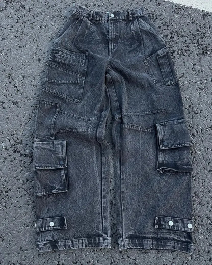Y2K Vintage Baggy Cargo Jeans