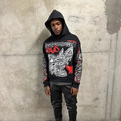 Retro Gothic Motorcycle Hoodie