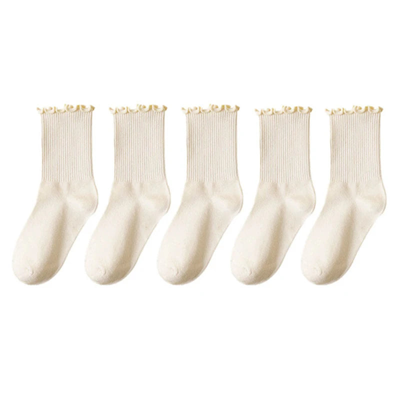 Ruffle Cotton Socks