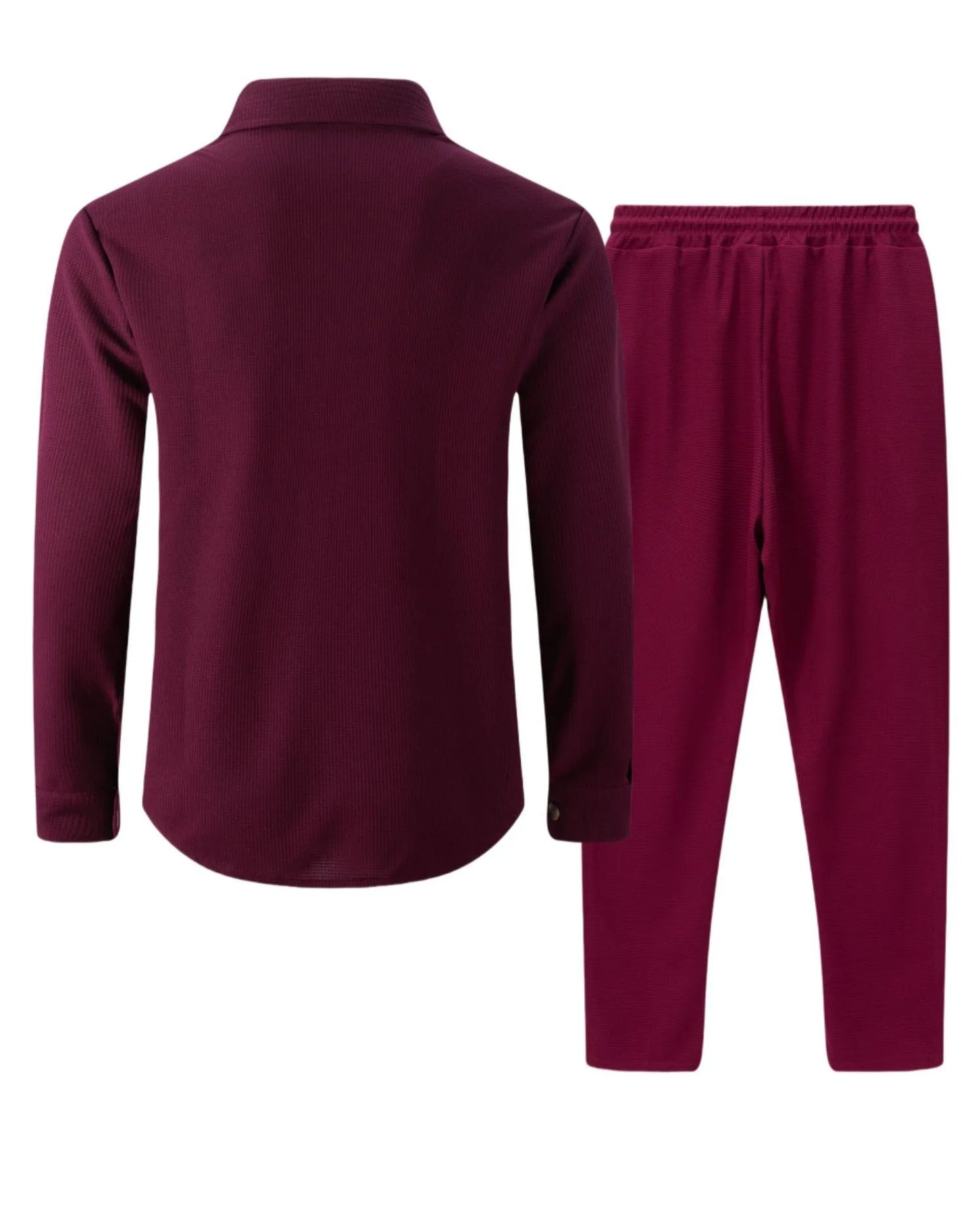 Solid Color Cardigan Set
