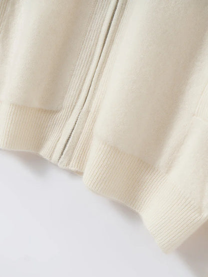 Cashmere Hooded Cardigan Set