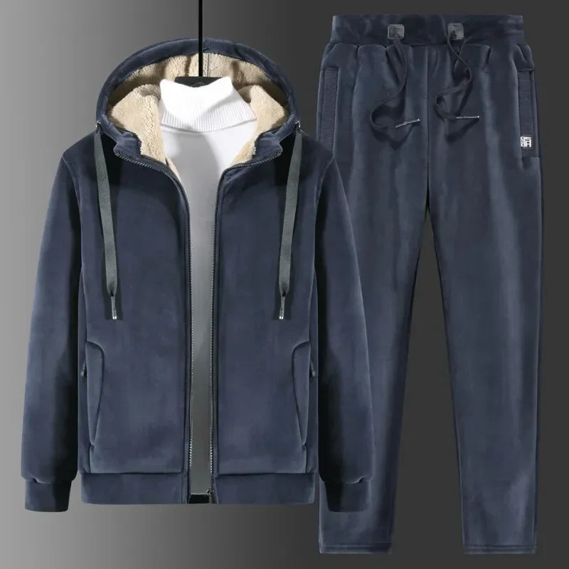 Men's Fleece Jacket Pants Set