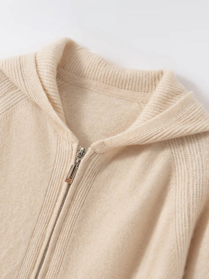Cashmere Hooded Cardigan Set