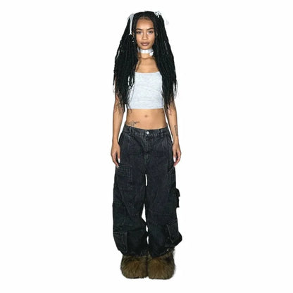 Y2K Vintage Baggy Cargo Jeans