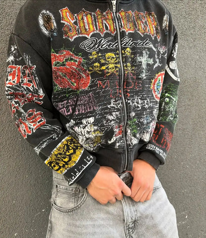 Retro Street Hip-Hop Hoodie