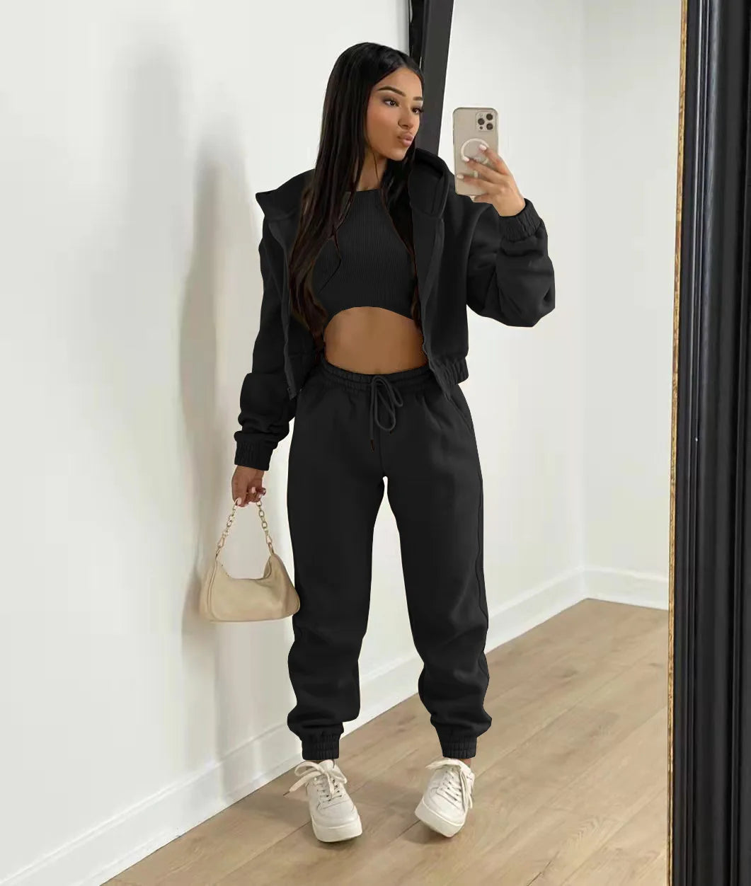 Women Sportswear Fleece Set