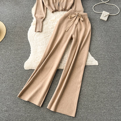 Casual Zipper Two-Piece Set