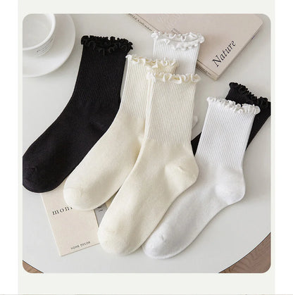 Ruffle Cotton Socks