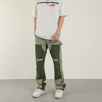 Retro Lumberjack Flared Pants